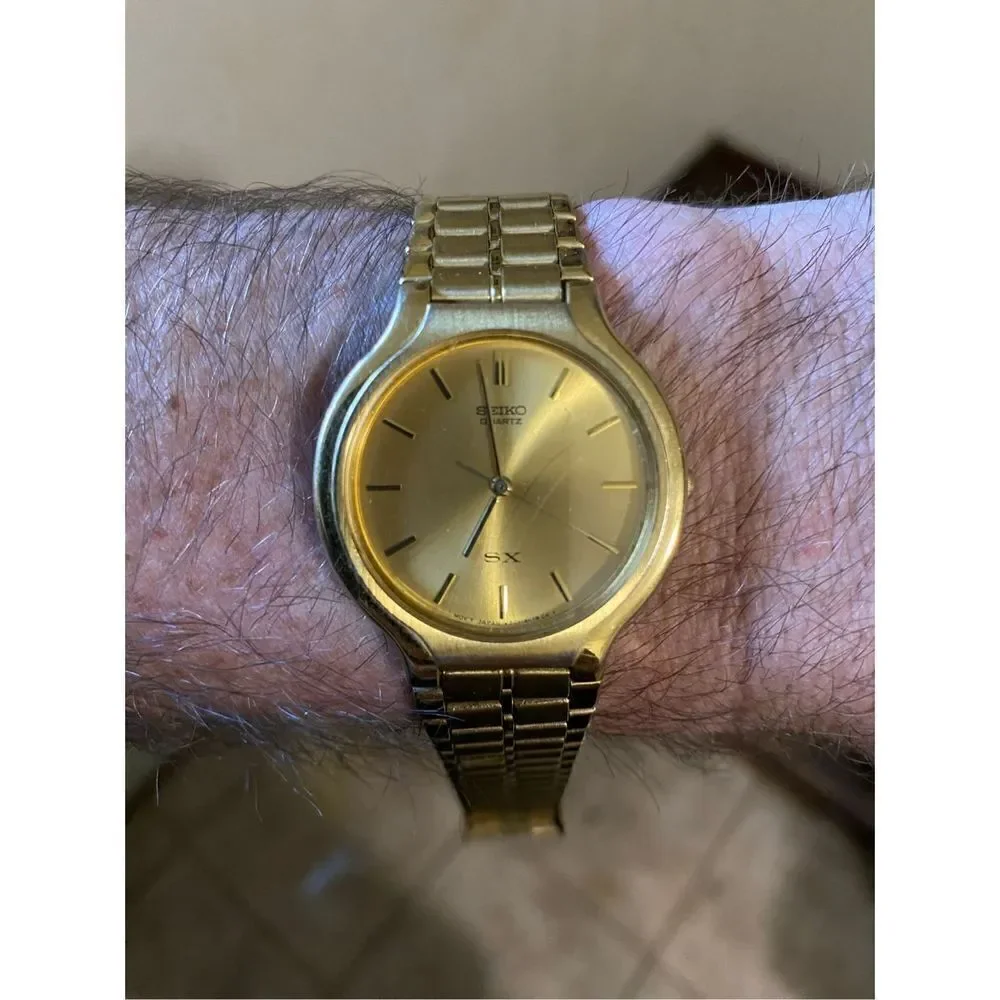 Mens seiko SX gold tone quartz’s watch